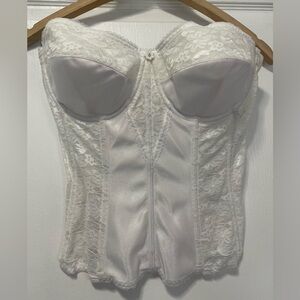 Dominique White Lace Bustier